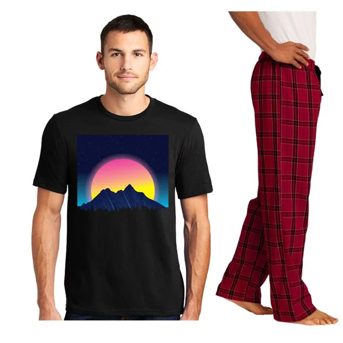 Retrowave Mountains Pajama Set