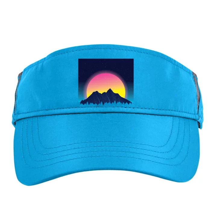 Retrowave Mountains Adult Drive Performance Visor