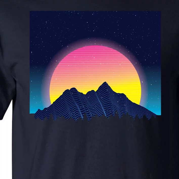 Retrowave Mountains Tall T-Shirt