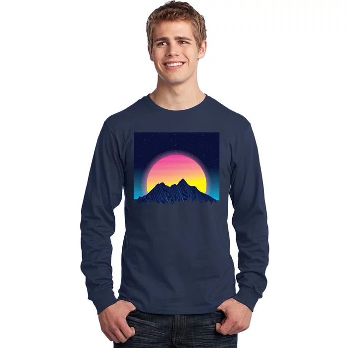 Retrowave Mountains Tall Long Sleeve T-Shirt