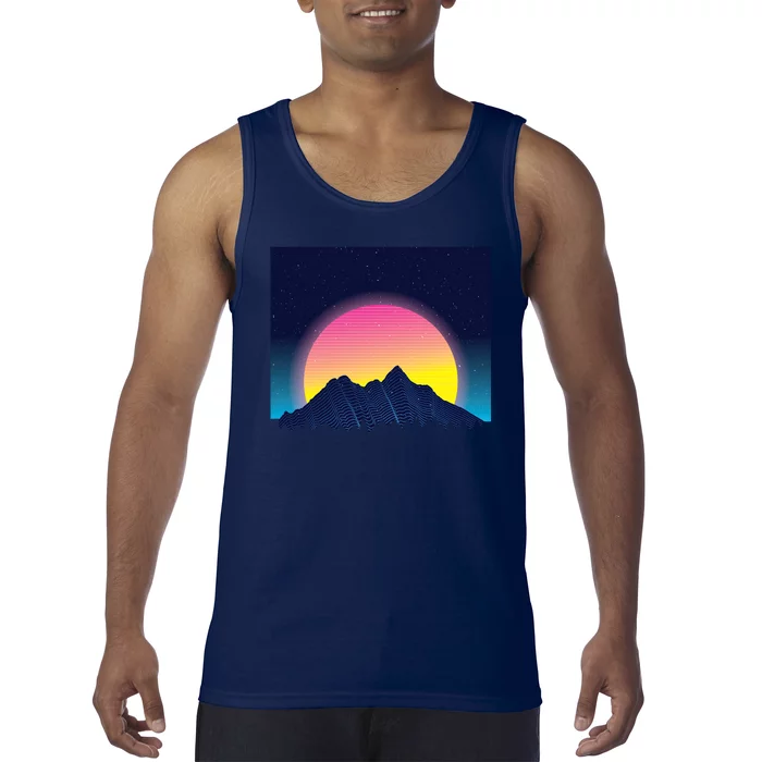 Retrowave Mountains Tank Top