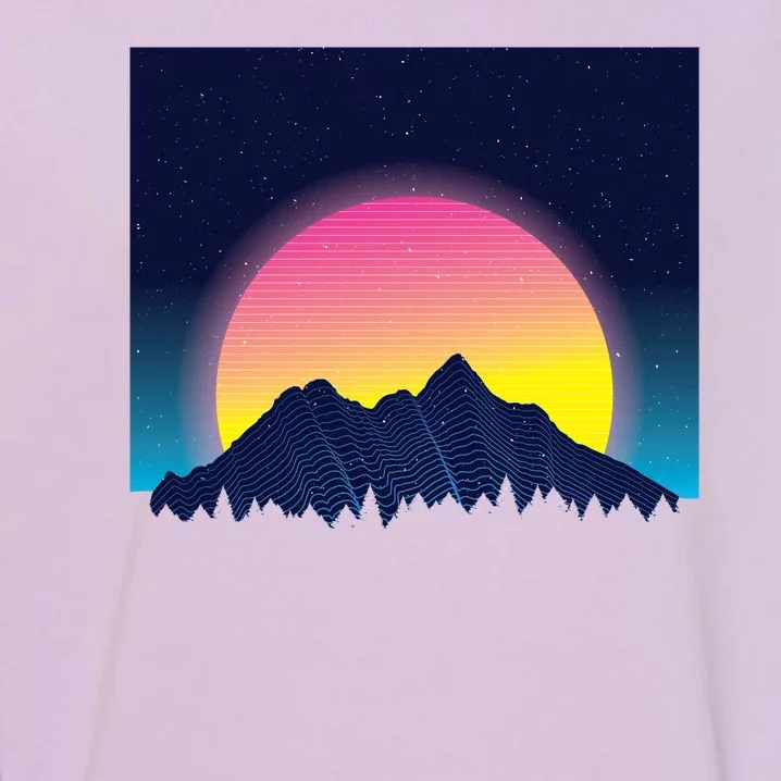 Retrowave Mountains Garment-Dyed Sweatshirt