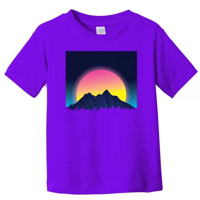 Retrowave Mountains Toddler T-Shirt