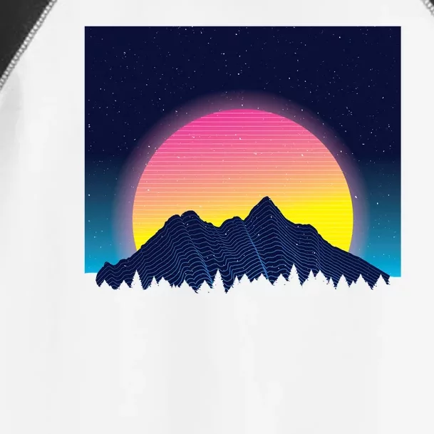 Retrowave Mountains Toddler Fine Jersey T-Shirt