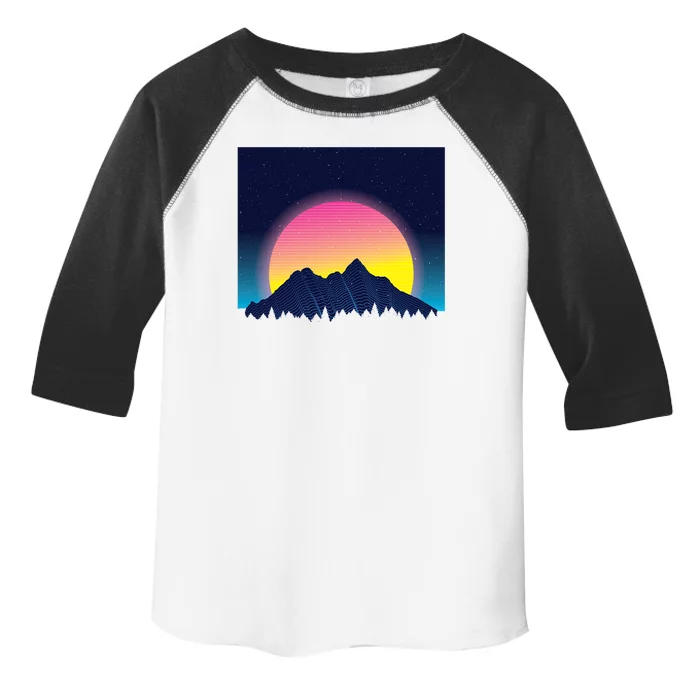 Retrowave Mountains Toddler Fine Jersey T-Shirt