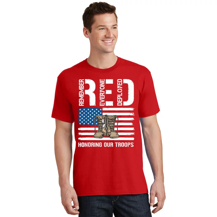 Remember Everyone Veteran Deployed Red Friday Military T-Shirt