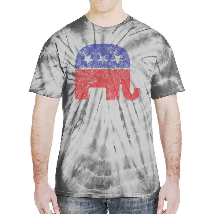 Republican Elephant Vintage Logo Gift Tie-Dye T-Shirt