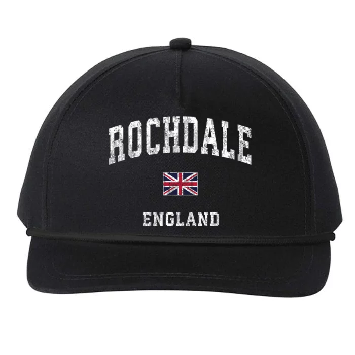 Rochdale England Vintage Athletic Sports Snapback Five-Panel Rope Hat