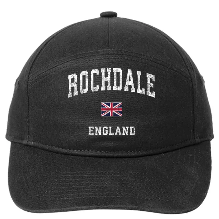 Rochdale England Vintage Athletic Sports 7-Panel Snapback Hat