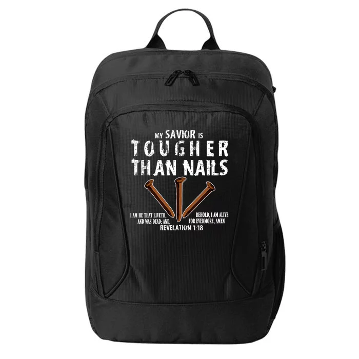 Revelation My Savior Is Tougher Than Nails City Backpack