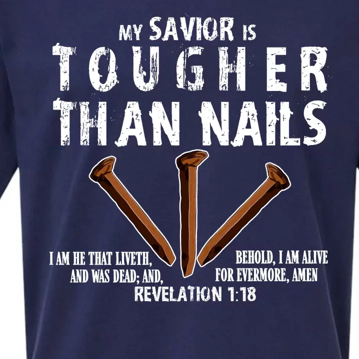 Revelation My Savior Is Tougher Than Nails Sueded Cloud Jersey T-Shirt