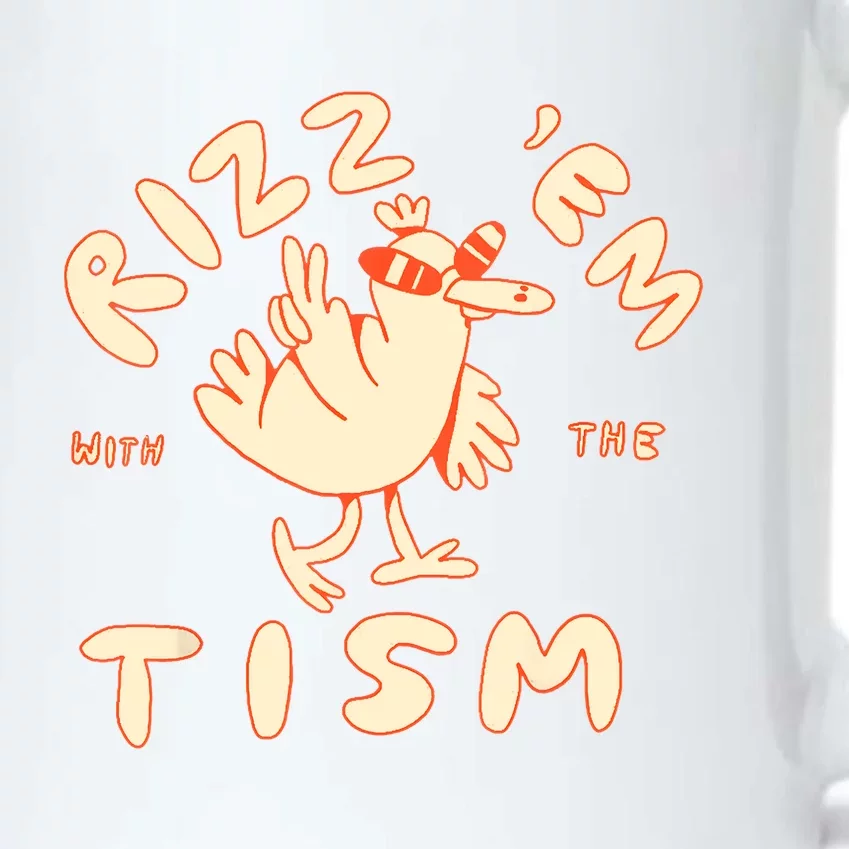 Rizz Em With The Tism Black Color Changing Mug