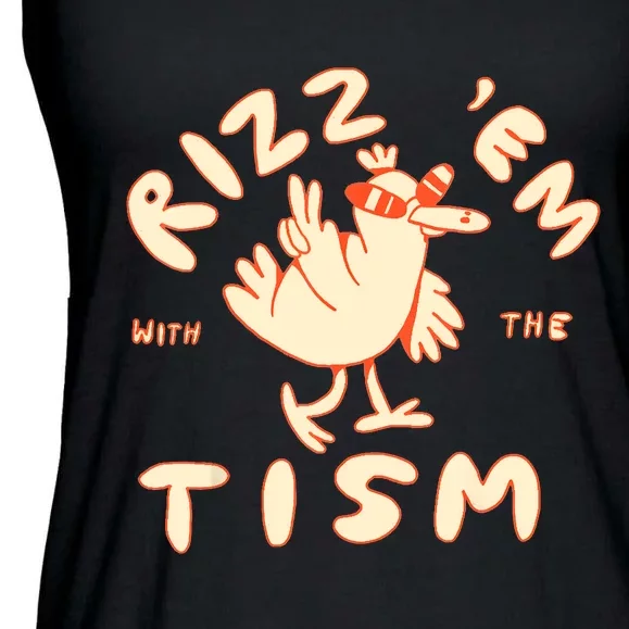 Rizz Em With The Tism Ladies Essential Flowy Tank