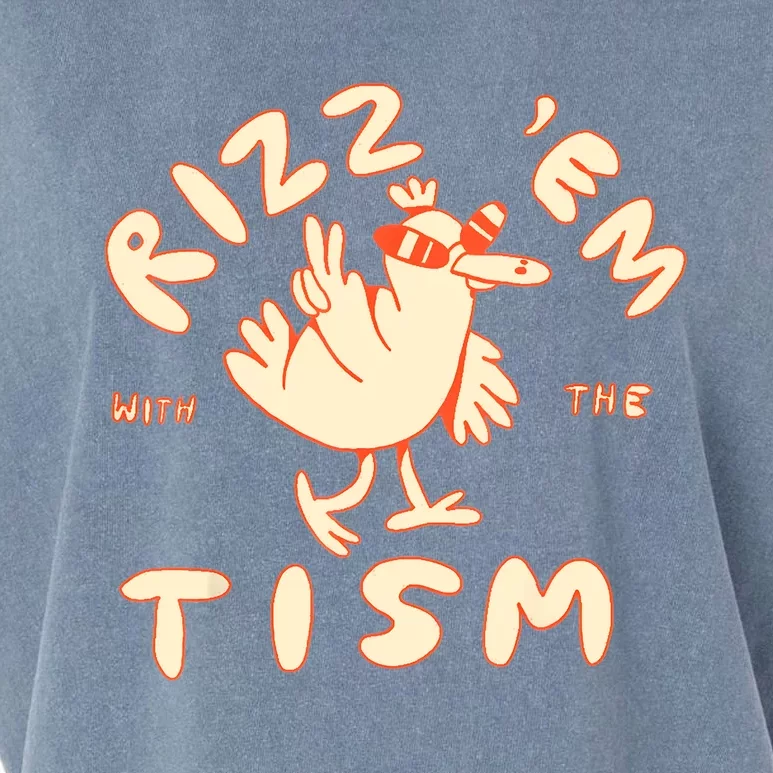 Rizz Em With The Tism Garment-Dyed Women's Muscle Tee