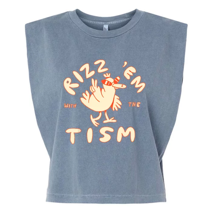 Rizz Em With The Tism Garment-Dyed Women's Muscle Tee