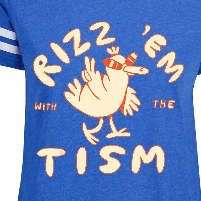 Rizz Em With The Tism Enza Ladies Jersey Football T-Shirt