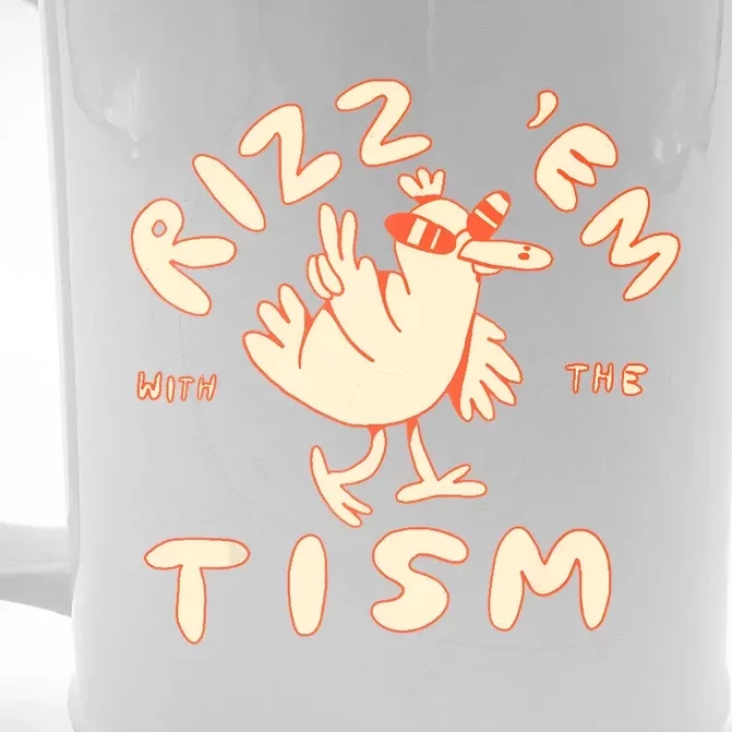 Rizz Em With The Tism Front & Back Beer Stein