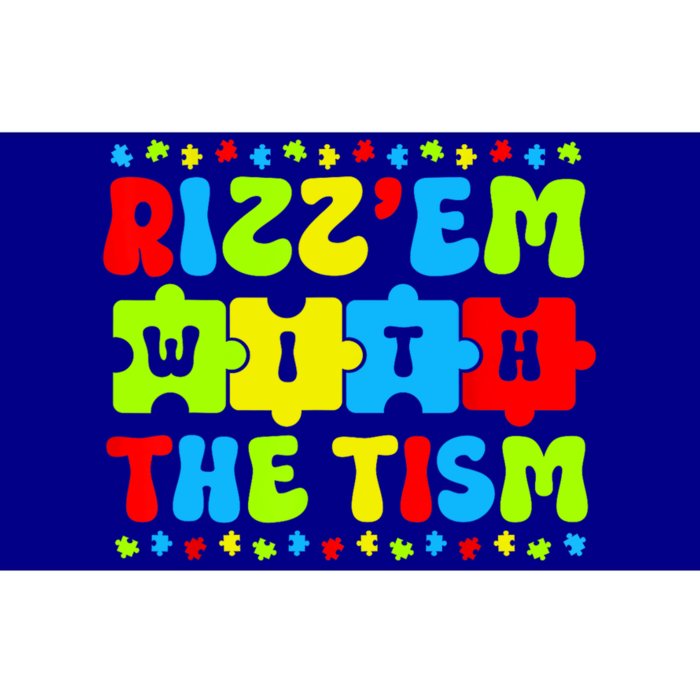 Rizz Em With The Tism Autism Awareness Puzzle Bumper Sticker