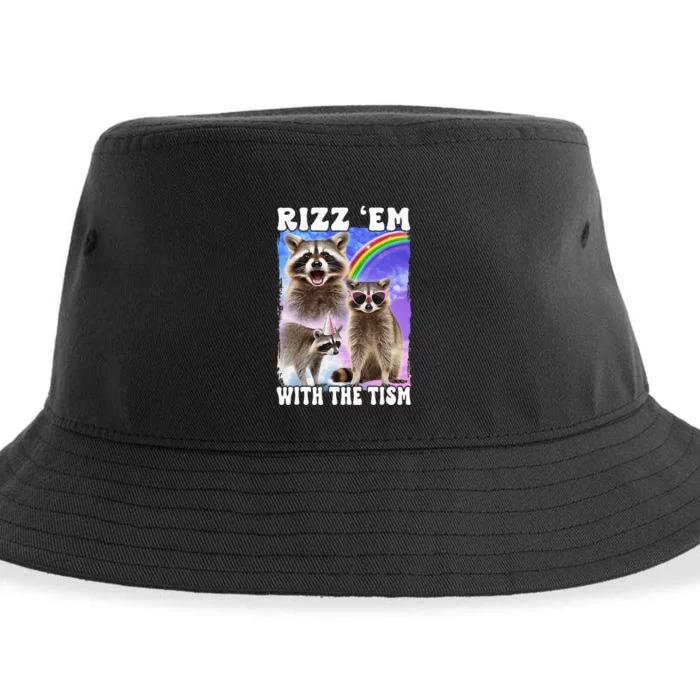 Rizz Em With The Tism Rizzler Ohio Rizz Sustainable Bucket Hat