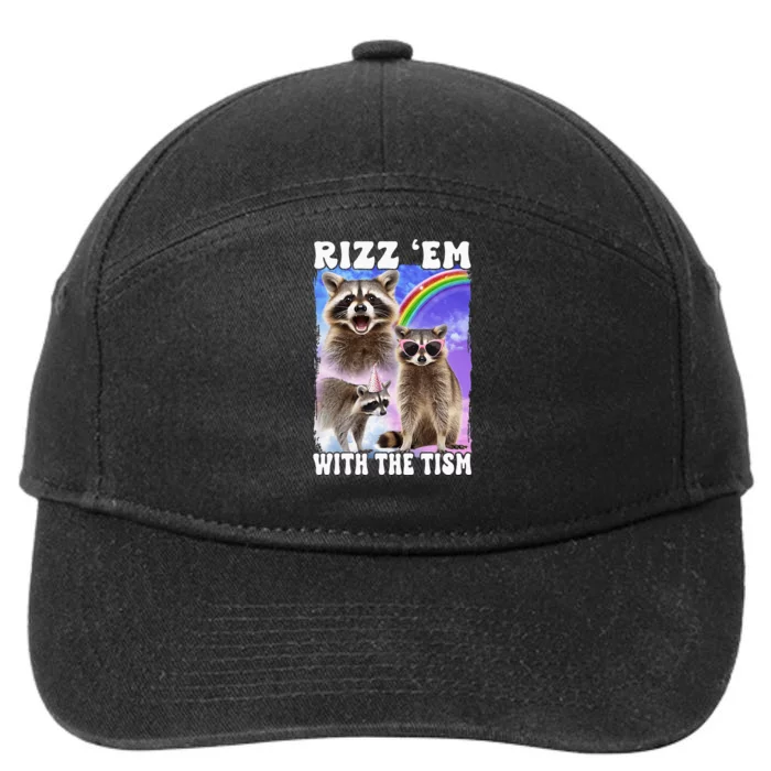 Rizz Em With The Tism Rizzler Ohio Rizz 7-Panel Snapback Hat