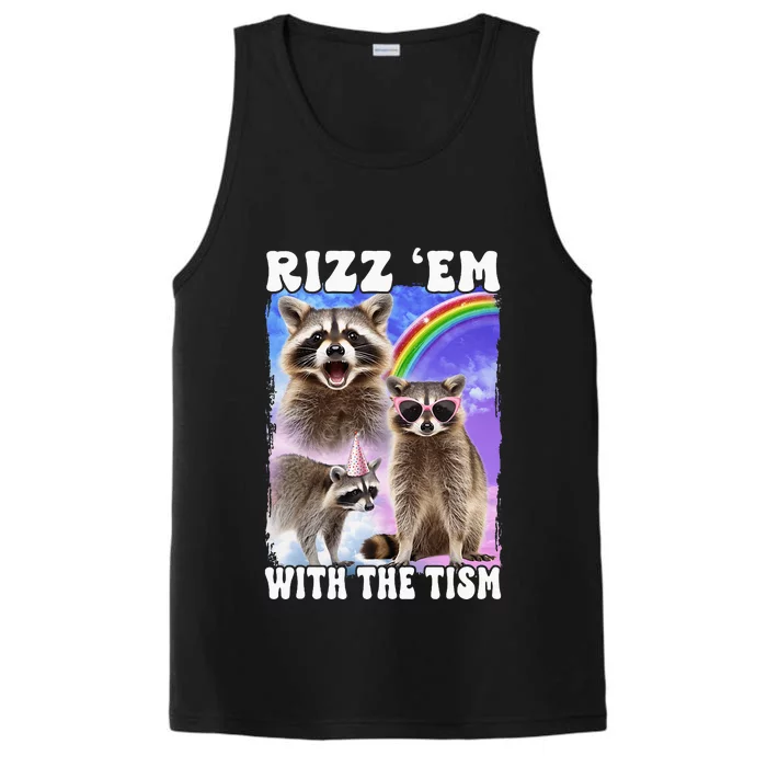 Rizz Em With The Tism Rizzler Ohio Rizz Performance Tank