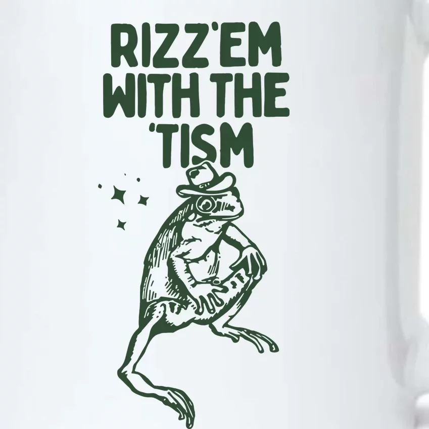 Rizz Em With The Tism Black Color Changing Mug