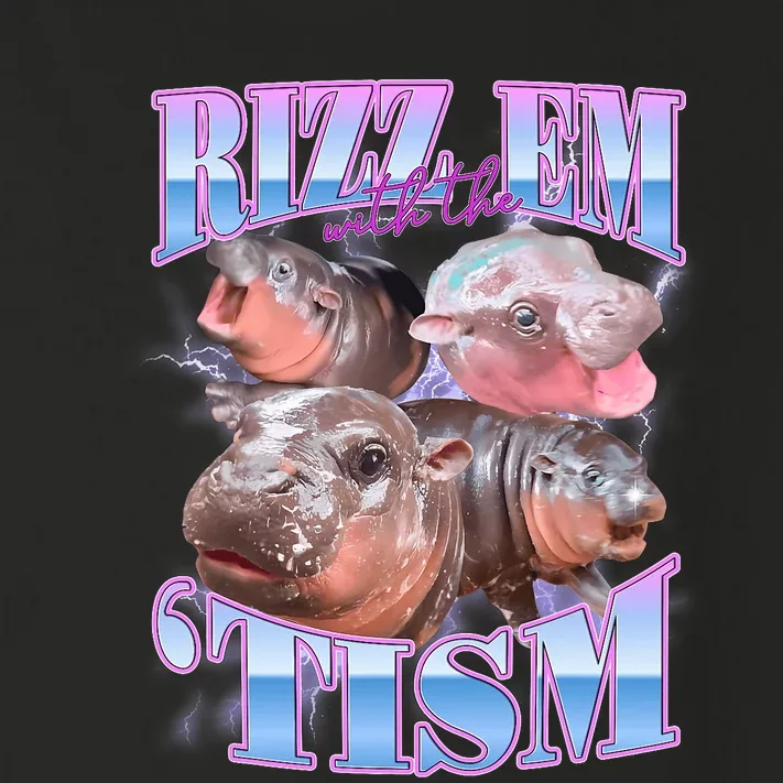 Rizz Em With The Tism Meme Moo Deng Toddler Long Sleeve Shirt