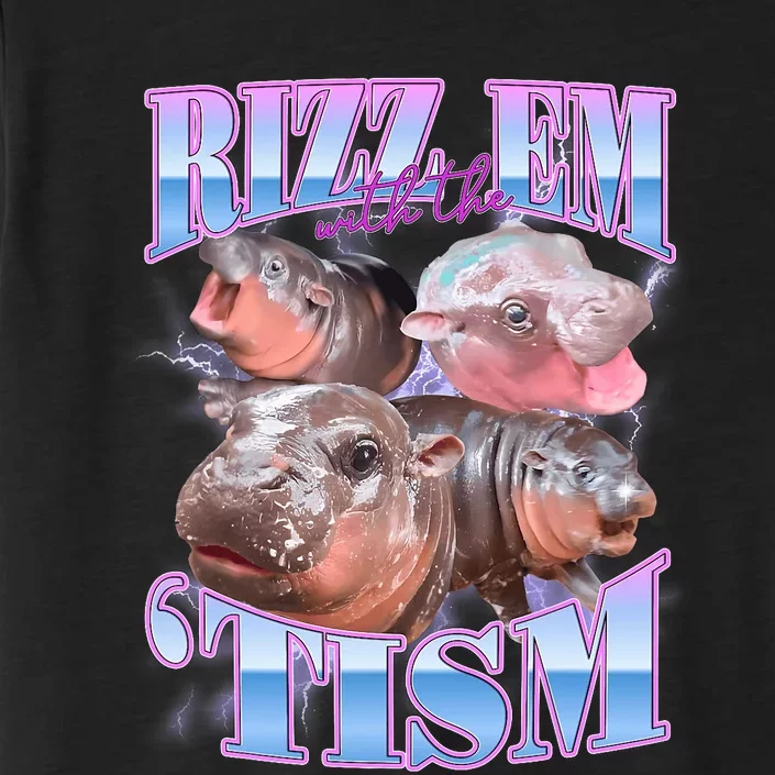 Rizz Em With The Tism Meme Moo Deng ChromaSoft Performance T-Shirt