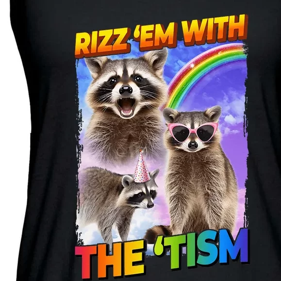 Rizz Em With The Tism Rizzler Ohio Rizz Ladies Essential Flowy Tank