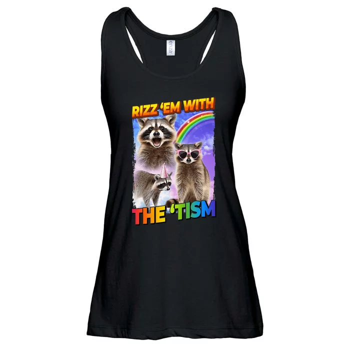 Rizz Em With The Tism Rizzler Ohio Rizz Ladies Essential Flowy Tank