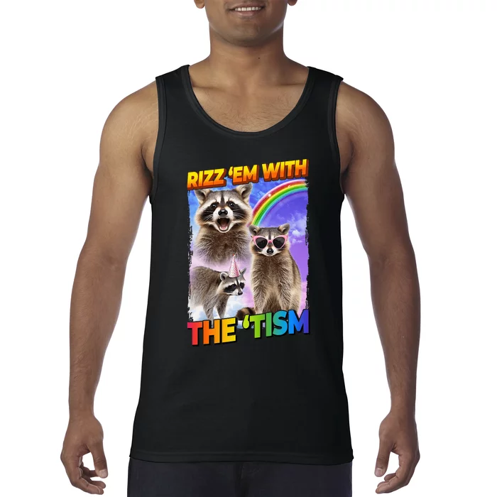 Rizz Em With The Tism Rizzler Ohio Rizz Tank Top