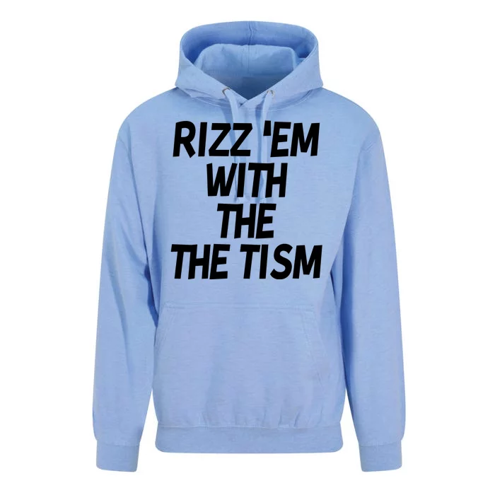 Rizz Em With The Tism Unisex Surf Hoodie