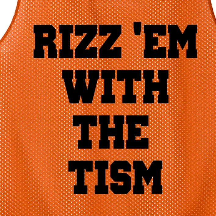 Rizz Em With The Tism Mesh Reversible Basketball Jersey Tank