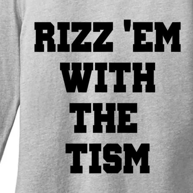 Rizz Em With The Tism Womens CVC Long Sleeve Shirt