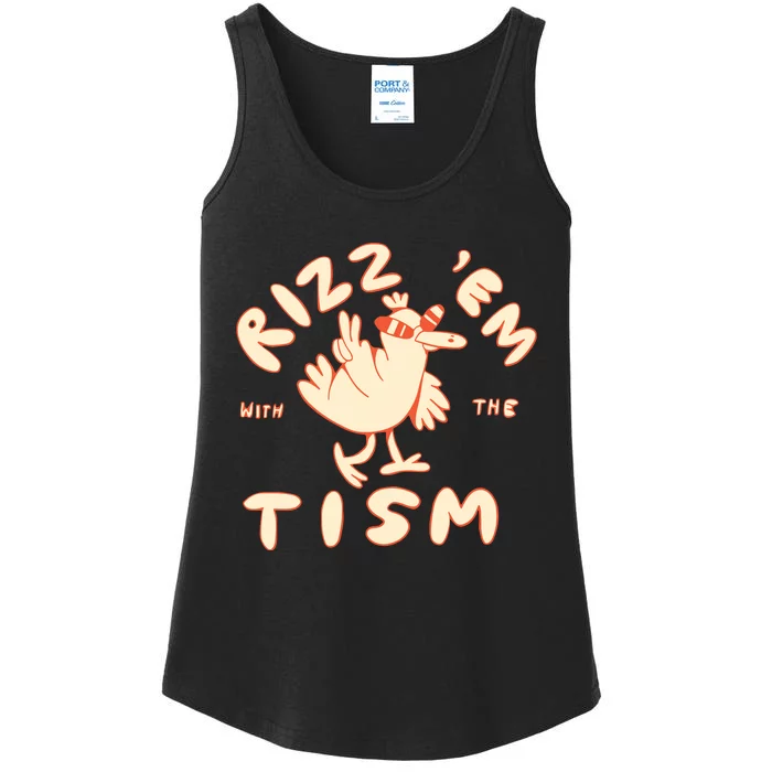 Rizz Em With The Tism Ladies Essential Tank