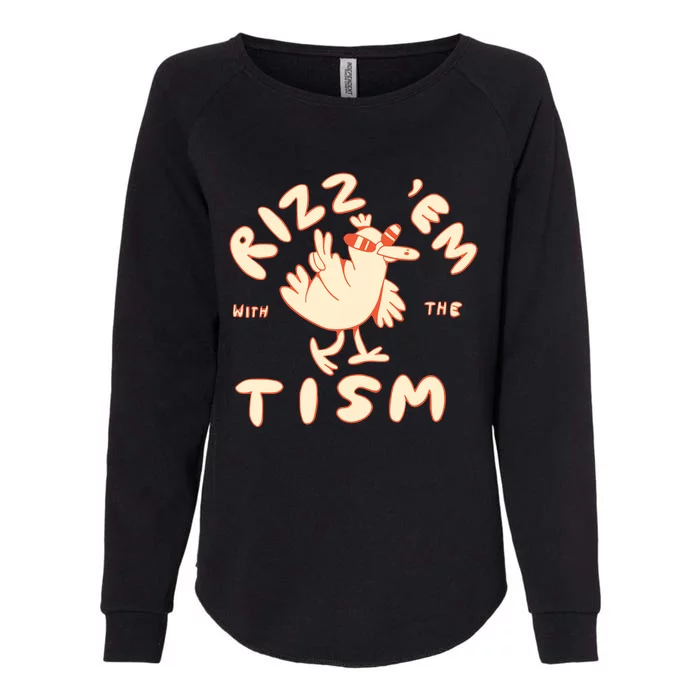 Rizz Em With The Tism Womens California Wash Sweatshirt