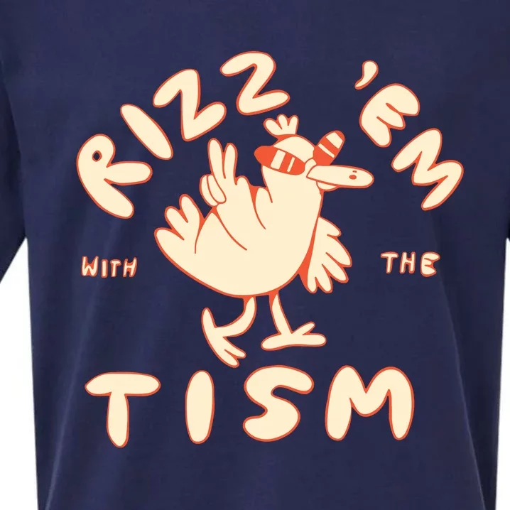 Rizz Em With The Tism Sueded Cloud Jersey T-Shirt