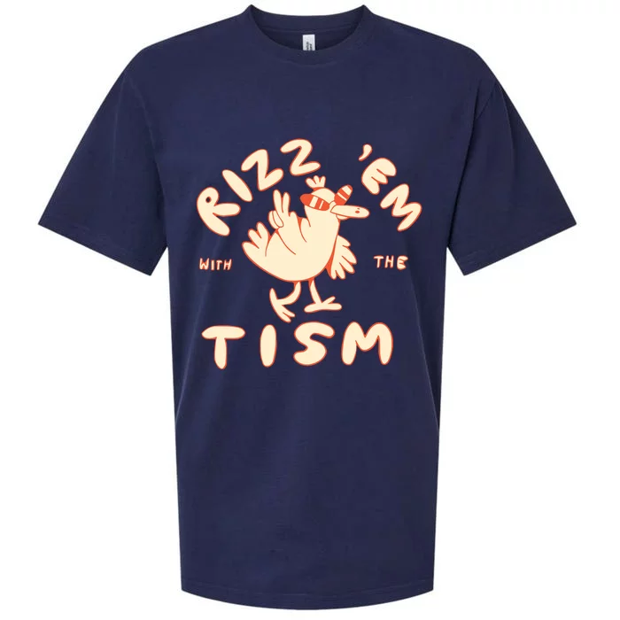 Rizz Em With The Tism Sueded Cloud Jersey T-Shirt