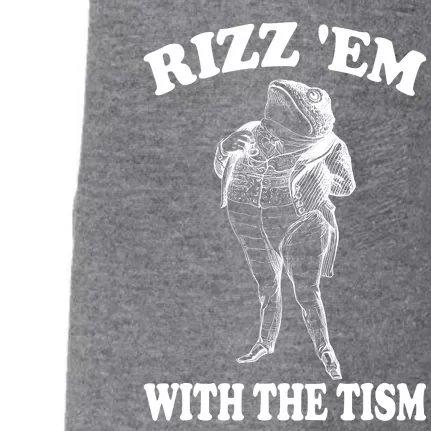 Rizz Em With The Tism Funny Meme Frog Doggie 3-End Fleece Hoodie