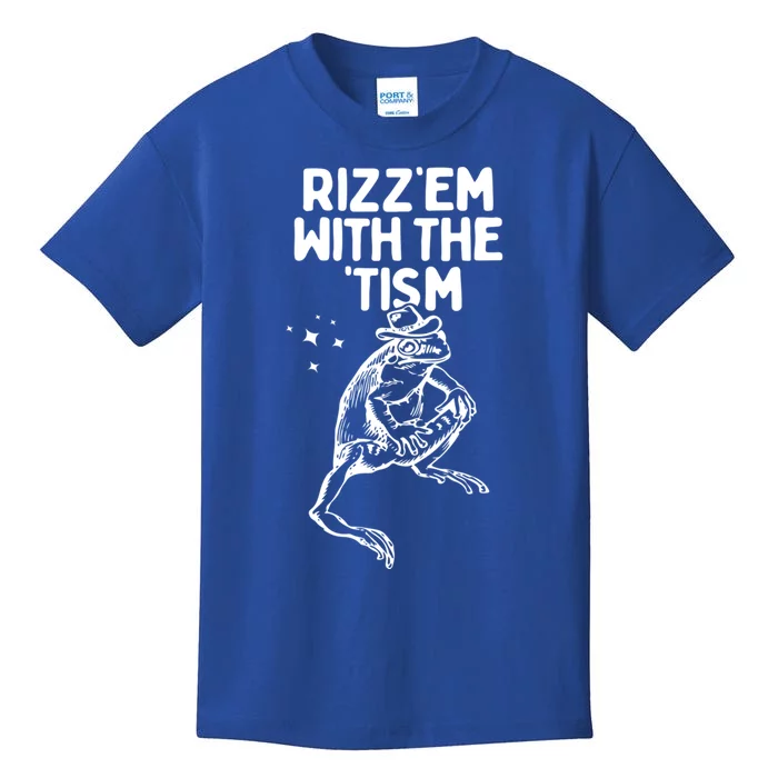 Rizz Em With The Tism Funny Autism Awareness Gift Kids T-Shirt