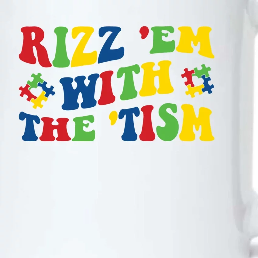 Rizz Em With The Tism Funny Autism Awareness Statet Gift Black Color Changing Mug