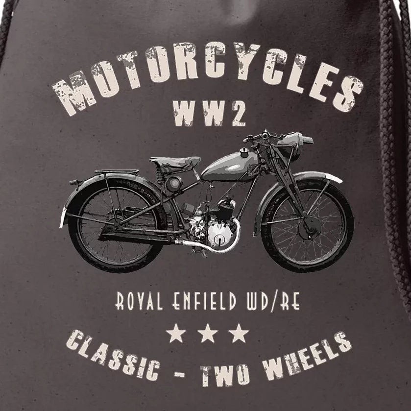 Royal Enfield Wdre Classic Motorcycle Ww2 Drawstring Bag