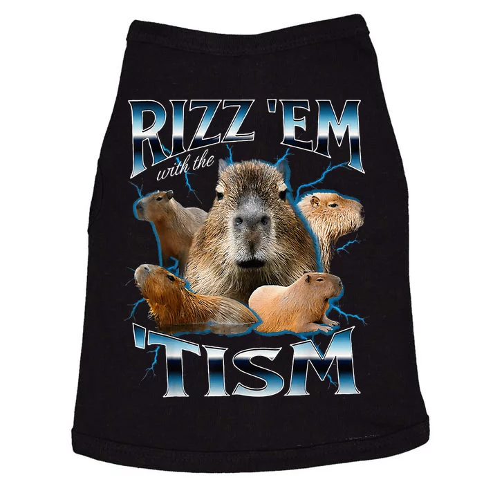 Rizz Em With The Tism Capybara Funny Oddly Dank Doggie Tank