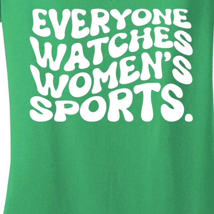 Retro Everyone Watches WomenS Sports Women's V-Neck T-Shirt