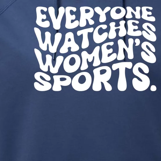 Retro Everyone Watches WomenS Sports Performance Fleece Hoodie