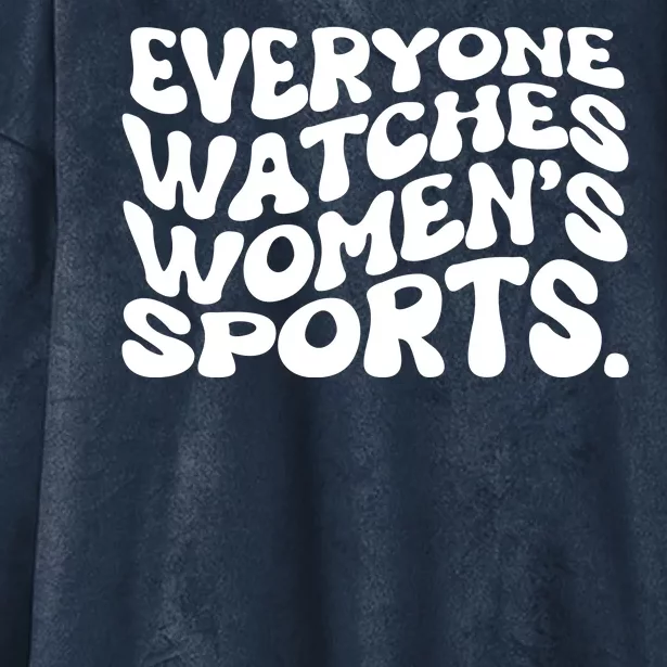 Retro Everyone Watches WomenS Sports Hooded Wearable Blanket