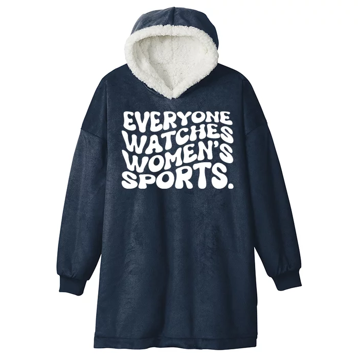 Retro Everyone Watches WomenS Sports Hooded Wearable Blanket