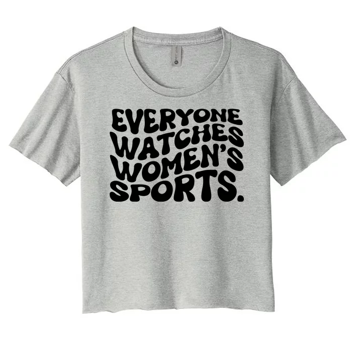 Retro Everyone Watches WomenS Sports Women's Crop Top Tee