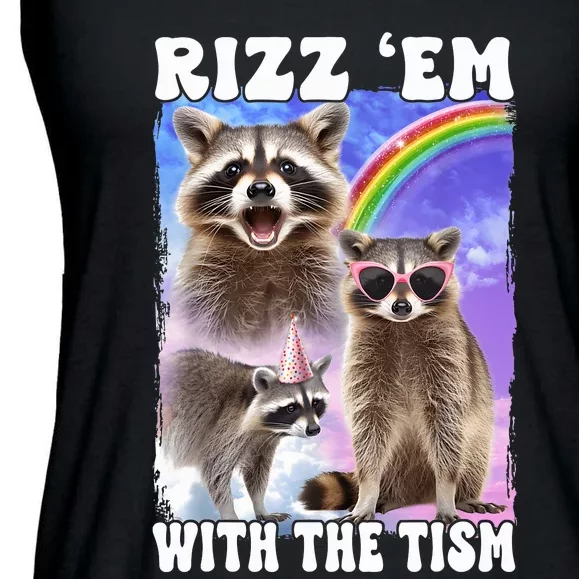 Rizz Em With The Tism Rizzler Ohio Rizz Ladies Essential Flowy Tank