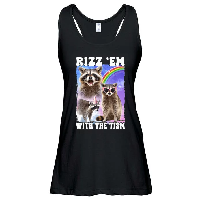 Rizz Em With The Tism Rizzler Ohio Rizz Ladies Essential Flowy Tank